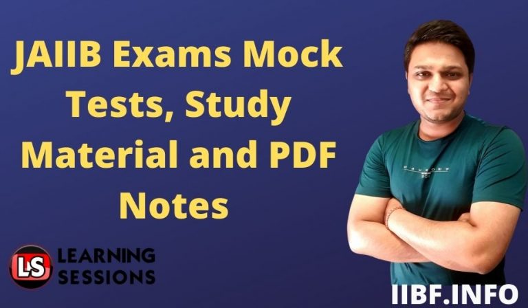 JAIIB Mock Tests/Exams, Study Notes and PDF Material