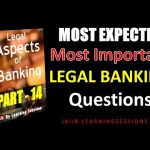Legal and Regulatory aspects of Banking Most Expected Questions || JAIIB Study Material