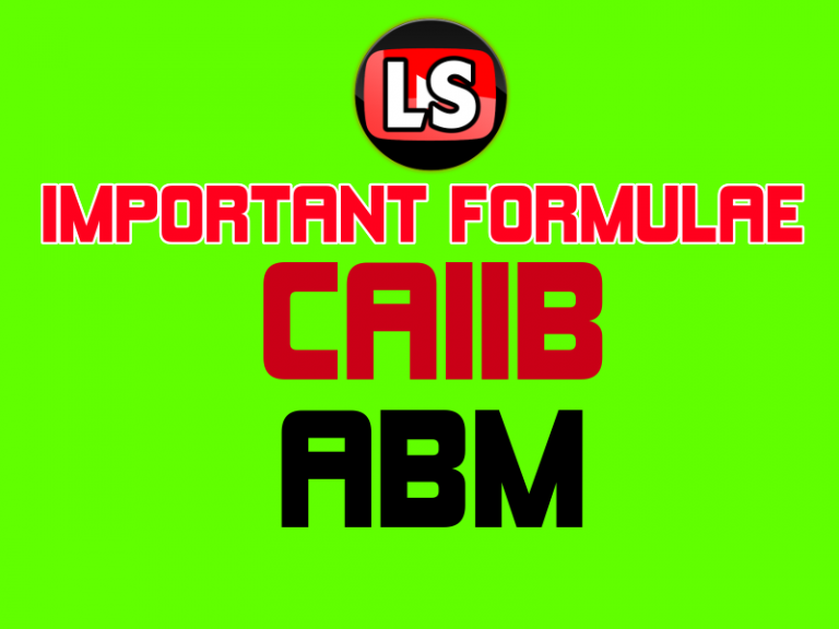 ABM | Advance Bank Management Important Formulae | CAIIB JUNE 2023