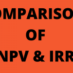 COMPARISON OF NPV & IRR