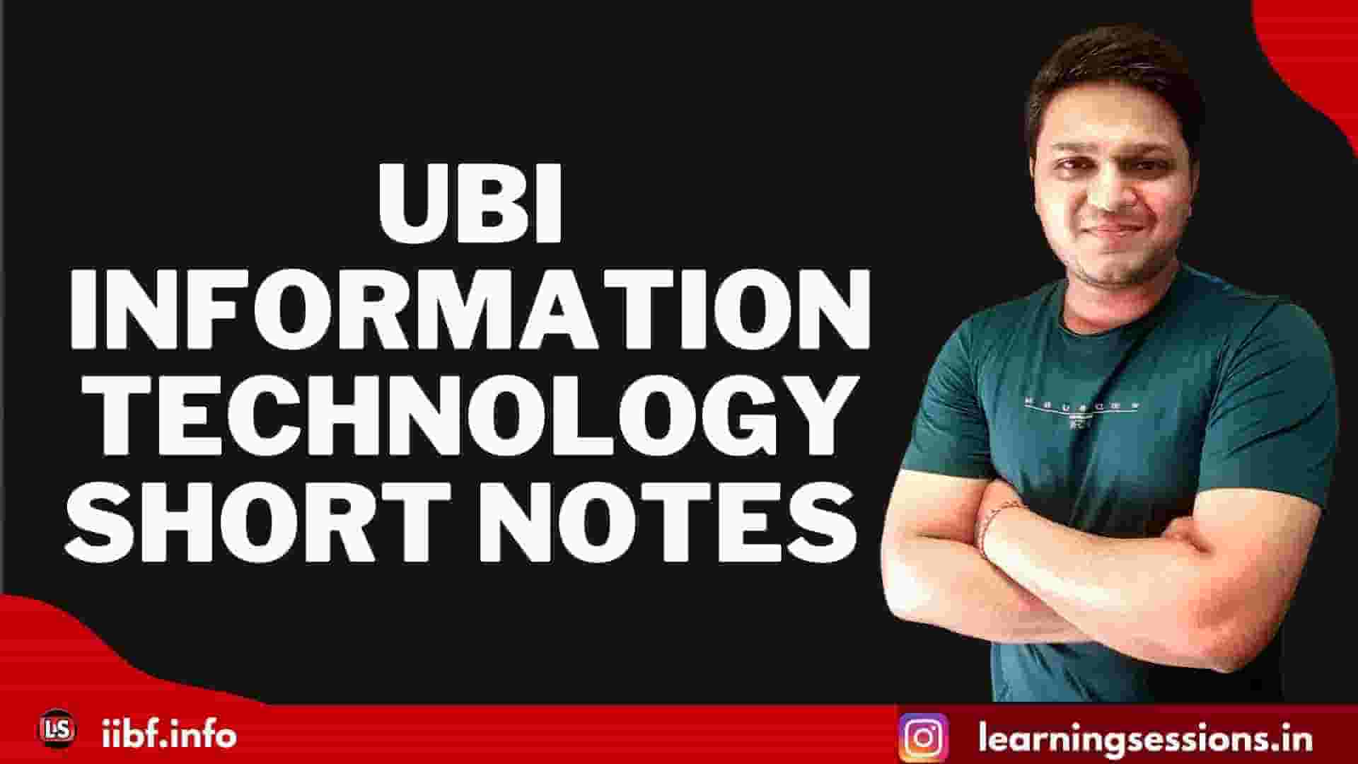 UBI INFORMATION TECHNOLOGY SHORT NOTES 2022