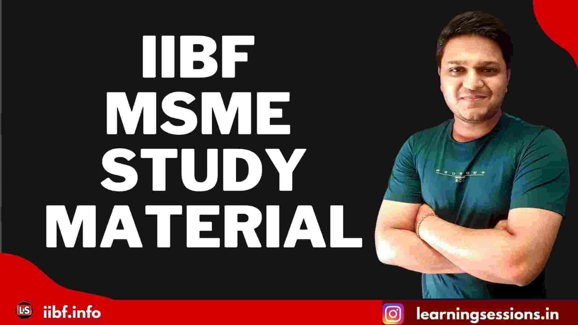 IIBF MSME STUDY MATERIAL 2021-2022