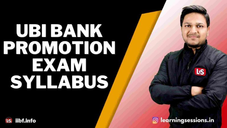 UBI BANK PROMOTION EXAM SYLLABUS 2021-2022