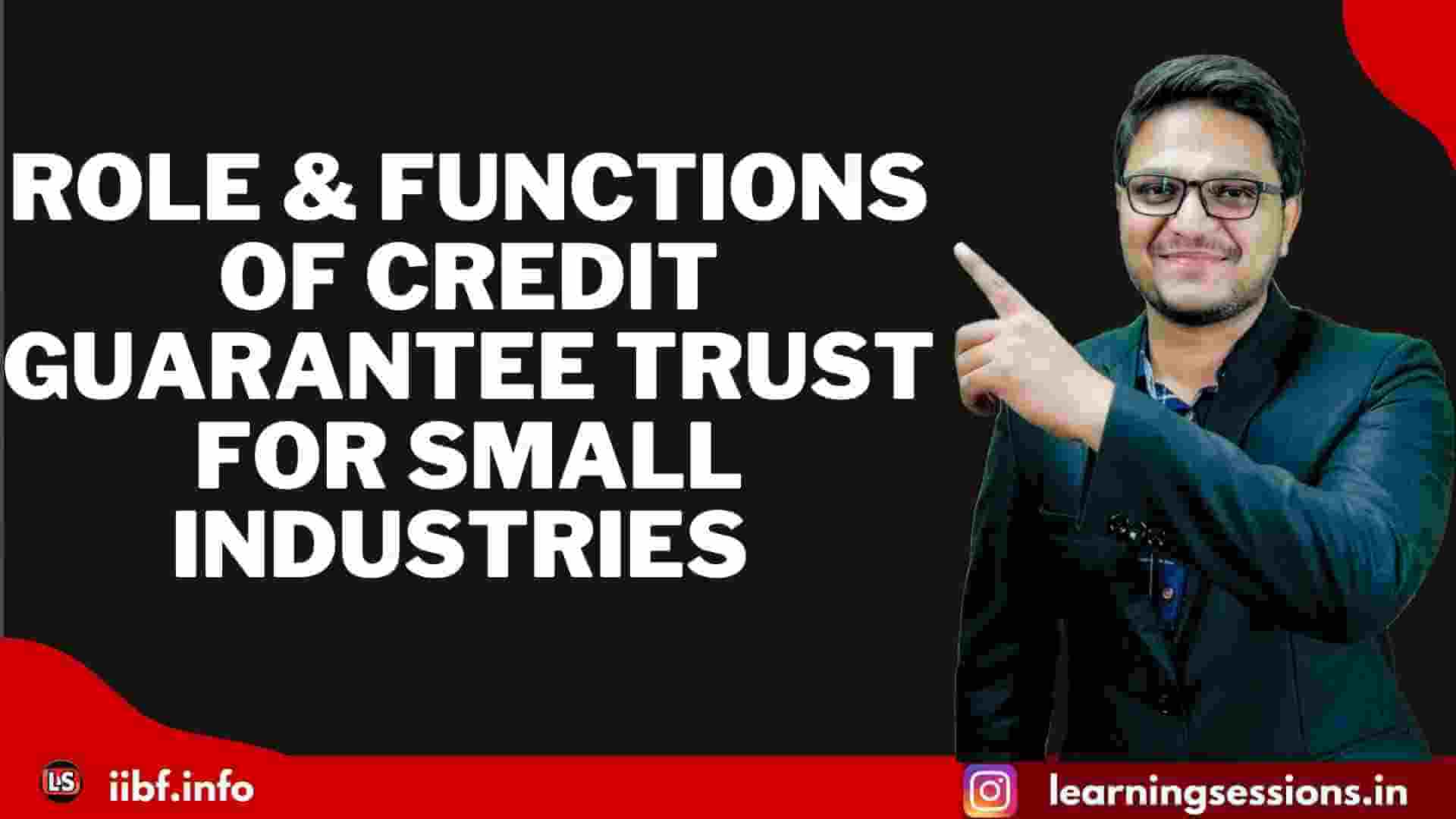 ROLE & FUNCTIONS OF CREDIT GUARANTEE TRUST FOR SMALL INDUSTRIES 