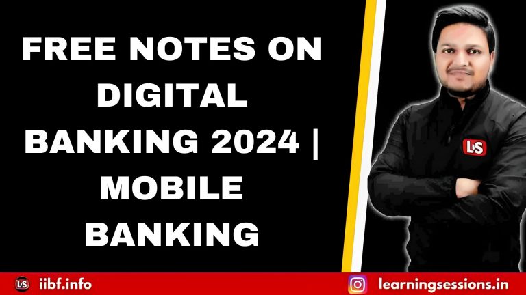 FREE NOTES ON DIGITAL BANKING 2024 | MOBILE BANKING