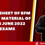 CHEAT SHEET OF BFM | STUDY MATERIAL OF CAIIB JUNE 2022 EXAMS