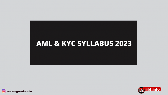 AML & KYC SYLLABUS 2023