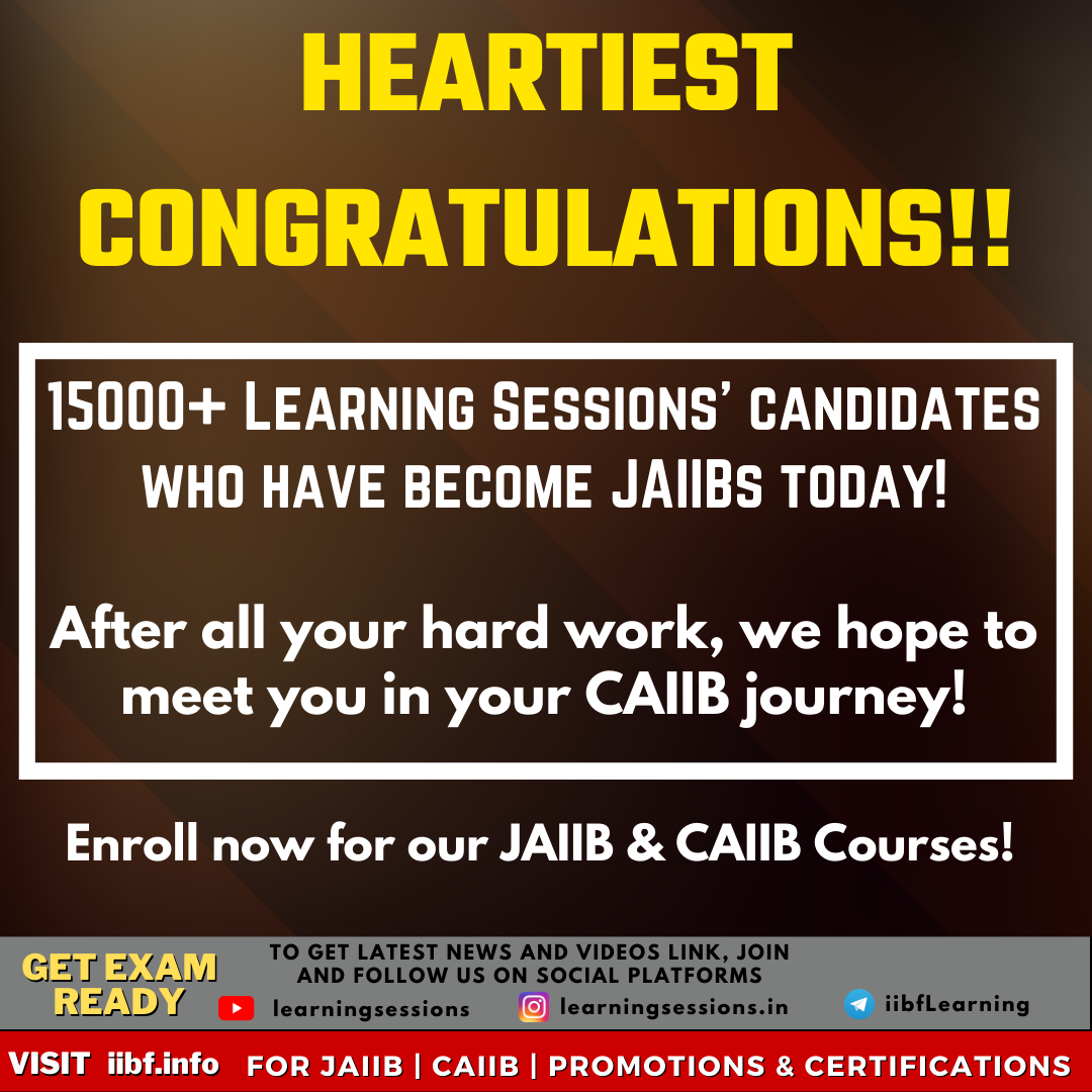 Congratulations to the new JAIIBians