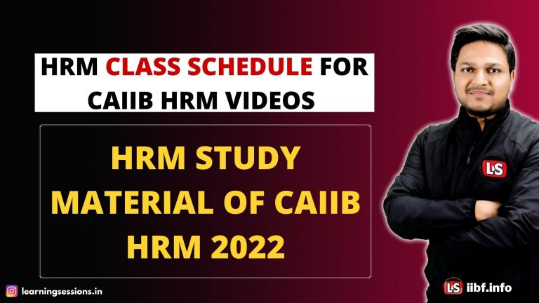 HRM Dec Exam 2022 | Schedule of Live Classes | CAIIB 2022