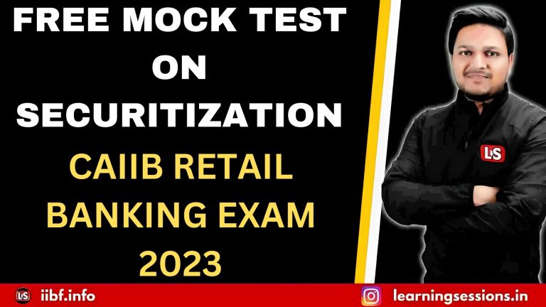 FREE MOCK TEST ON SECURITIZATION | CAIIB RETAIL BANKING EXAM 2023