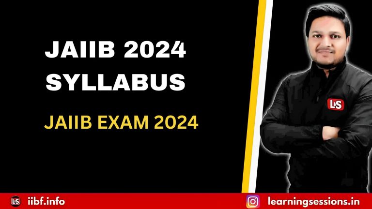 JAIIB MAY 2024 SYLLABUS | JAIIB MAY EXAM 2024