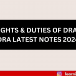 RIGHTS & DUTIES OF DRA’s DRA LATEST NOTES 2024