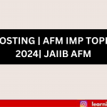 COSTING AFM IMP TOPIC 2024 JAIIB AFM