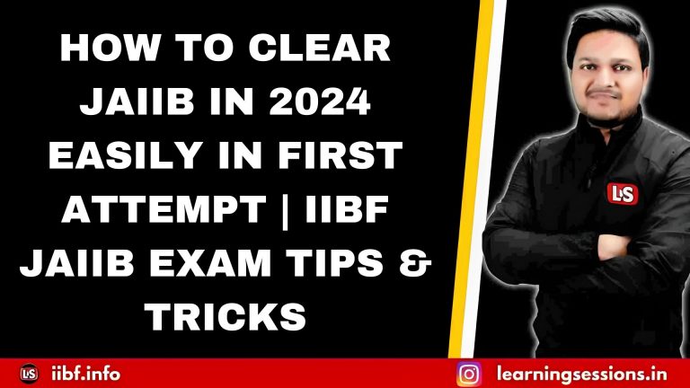 HOW TO CLEAR JAIIB IN 2024 EASILY IN FIRST ATTEMPT | IIBF JAIIB EXAM TIPS & TRICKS