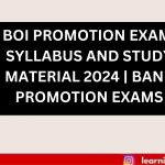 BOI PROMOTION EXAM SYLLABUS AND STUDY MATERIAL 2024 BANK PROMOTION EXAMS
