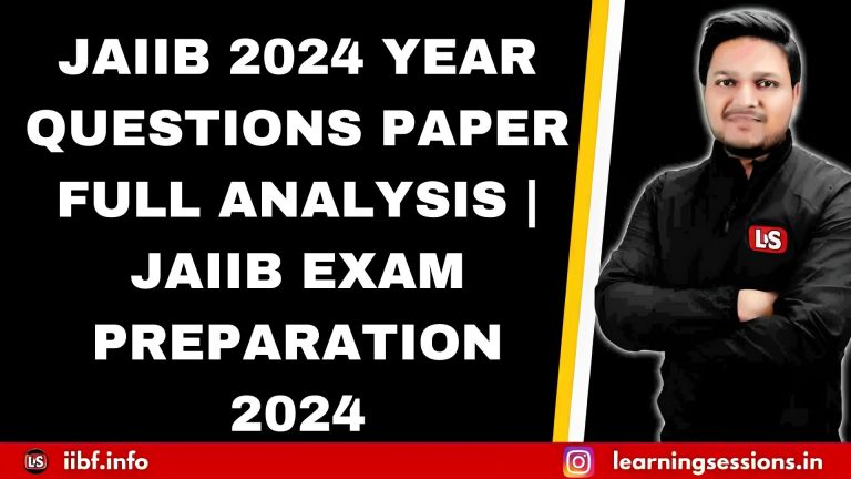 JAIIB 2024 YEAR QUESTIONS PAPER FULL ANALYSIS | JAIIB EXAM PREPARATION 2024