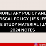 MONETARY POLICY AND FISCAL POLICY