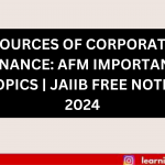 SOURCES OF CORPORATE FINANCE