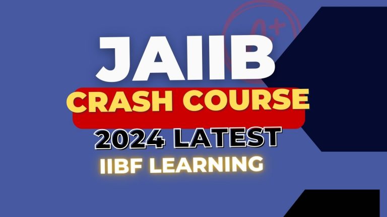 jaiib 2024 crash course IIBF