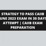 STRATEGY TO PASS CAIIB JUNE 2023 EXAM IN 30 DAYS ATTEMPT | CAIIB EXAM PREPARATION