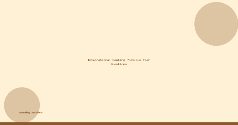 International Banking Previous Year Questions