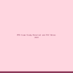 PPB Exam Study Material and Pdf Notes 2024 — featured image