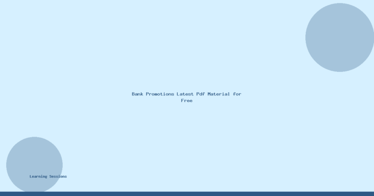 Bank Promotions Latest Pdf Material for Free